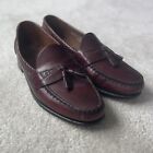 Allen Edmonds Maxfield Tassel Loafers 12 D Red Burgundy Imported Leather USA