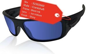 Oakley Crankshaft sunglasses black Ink frame Ice Iridium lens Authentic OO923926