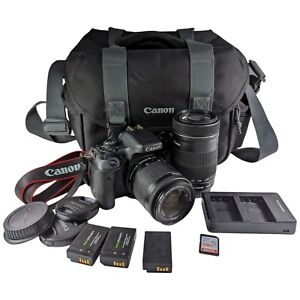 Canon EOS Rebel T6i DSLR w/ 18-55mm STM & 55-250, 128GB SD *READ*