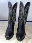 Harley Davidson Black Leather 98422-92VM Cowboy Western Boots Mens Sz 10M