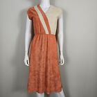 Vintage 1980's Pink Striped Terry Cloth Sleeveless Dress Size XS/S Knee Length