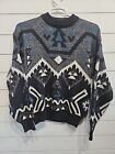 Vintage Mens Barnaby Crewneck Geometric Patterned Knit Sweater Mens XL 90s