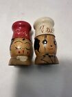 New ListingVintage Man Flirting with Woman: Small Wooden Salt and Pepper Shakers/L-B