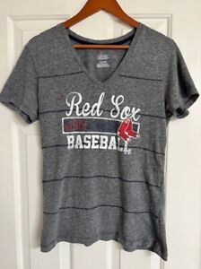 Boston Red Sox Majestic V-Neck T-Shirt Women's Size XL