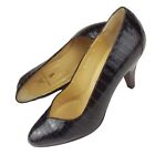 VINTAGE RALPH LAUREN Crocodile Leather Pumps Heels MADE IN ITALY Size 5 B