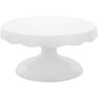 2-in-1 Pedestal Cake Stand and Serving Plate, 10-Inch Round Stand,White