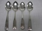 4 ANTIQUE 1855 NORWEGIAN SILVER WEDDING SPOONS MARKED FS STROM ~ ENGRAVED