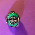 Vintage Cracker Jack Gumball Ring Air Force WWII Sweetheart Ring Faux Green