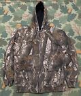 Vintage Y2K Realtree Camo Hunting Camouflage Pullover Hoodie Size M Fits Like L
