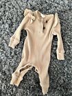 Solid Ribbed khaki One Piece Outfit Baby Clothes Unisex 0-3 Months Neutral