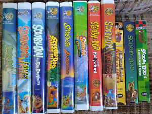 New ListingLot of 11 Scooby-Doo VHS Tapes Vintage Cartoon Network Clamshell Movies Bundle