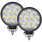 2x LED Work Light Flood SPOT Lights For Truck Off Road Tractor ATV Round 48W