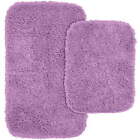 New Listing2 Piece Shaggy Nylon Washable Bathroom Rug Set Purple