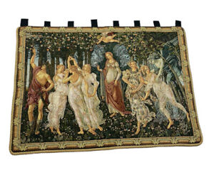 Sandro Botticelli -La Primavera Medieval Wall Hanging Tapestry 36x28 Inches