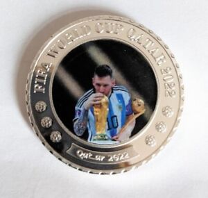 Qatar Soccer  2022 World Cup Lionel Messi Championship 'Silver' Coin !!!
