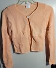 Frederick's of Hollywood Vintage Women's Peach Cropped Knit LS Sweater Large