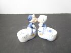 Dutch Boy And Girl In Wooden Shoes Kissing Salt And Pepper Shakers Hand Painted