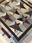 Hand Pieced & Sewn “STARS” Small Quilt Top~45” X 53”