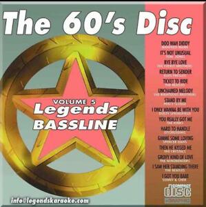 LEGENDS BASSLINE 60'S DISC KARAOKE CDG DISC #5 MUSIC SONGS cd CD+G OLDIES POP