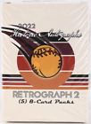 2022 Historic Autographs Retrograph 2 Baseball Hobby Box 5 Packs Per Box, 8 Card