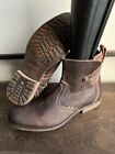Bed Stu Mens Burst Brown Leather Rustic Distressed Casual Ankle Boot Size US 12