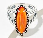 American West Sterling Silver 925 Spiny Shell Split-Shank Ring Size 7