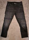 Rev'It Moto 2 TF Mens Motorcycle Riding Jeans Dark Gray With Knee Pads- 33x28