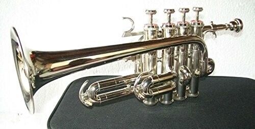 Professional Piccolo Nickle Trumpet Bb Pitch Premium Quality Hard Case&Mouthpiec