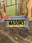 VINTAGE C. 1940 MASONS ROOT BEER 12 PACK STADIUM CARRIER CRATE SIGN COCA COLA