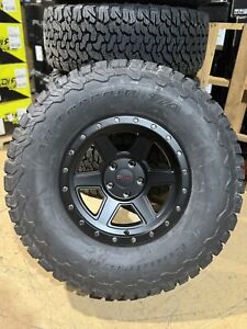 17x9 Dirty Life Compound Black Wheels 35 BFG AT Tires 6x135 Ford F150 Raptor SVT