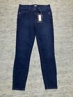 Paige NWT Women's Verdugo Crop Mid-rise Skinny Jeans Dark Blue Size 26