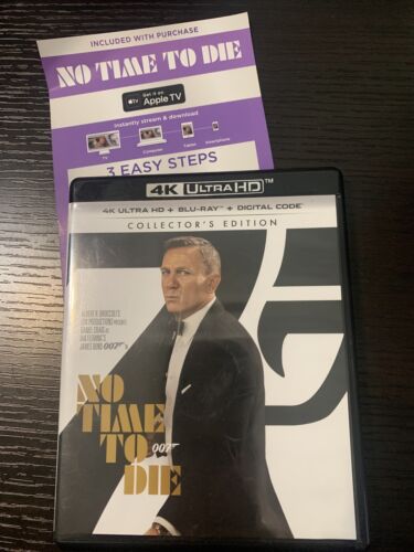 No Time To Die 007 Collector's Edition 4K Ultra HD Blu-Ray-Authentic US Release
