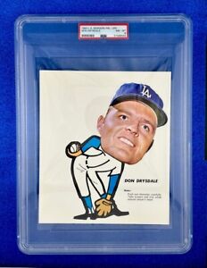 DON DRYSDALE 1963 Los Angeles Dodgers  Pin-Up Card  ~ PSA 8 NM-MT HOF