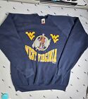 Vintage 90s West Virginia Mountaineers Sweatshirt Sz XL Blue WVU NCAA USA