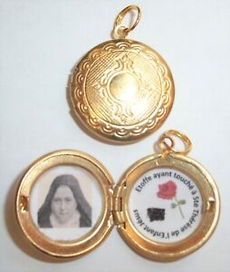 Saint Therese of Lisieux relic locket--beautifully detailed!