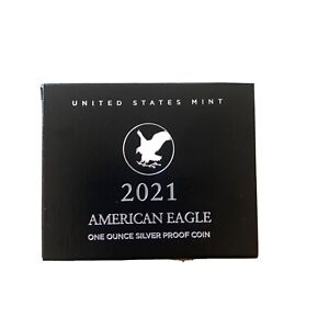 2021 S American Silver Eagle Proof One Ounce Coin US Mint Box