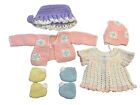 Homemade Cabbage Patch Kids Knitted Clothes Lot Vtg 1980s Socks Hat Tops 8 Pcs