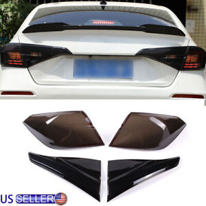 moked Tail Rear Light Lamp Cover Trim Accessories For Honda Civic 2022-2023 USA (For: Honda Civic)