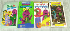 Lot of 4 Barney Purple Dinosaur VHS Tapes Alphabet Zoo, Fun & Games, Be a Friend