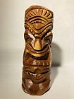 Vintage Hand Carved Wood Hawaiian TIKI God Statue 7” Signed