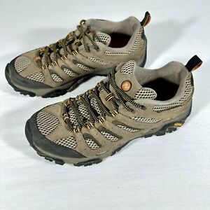 Merrell Men’s Size 8.5 Moab Ventilator Walnut Trail Hiking Shoe Boots J86595