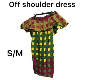 African Wear Ladies Polished Cotton Dress/African Clothing Medium/Small