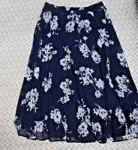Lane Bryant Blue Floral Polyester Skirt Women's 22/24 NWT