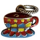 BRIGHTON CHARM Colorful CUP Tea Coffee Let's Have A Hot Cuppa Social Ladies VTG