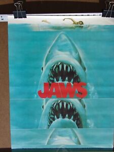 Jaws Movie Soundtrack Poster Vintage 1975 MCA Record Store Promo