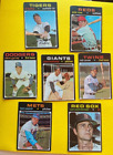 1971 Topps Baseball STARS HOF Card Lot of (8) - VG to POOR Rose Carew Garvey etc