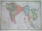 1840 ORIGINAL MAP INDIA THAILAND MALAYSIA VIETNAM SIAM BENGAL SIKHS LAOS CEYLON