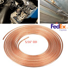 25Ft Coil Roll Steel Zinc Copper Nickel Brake Fuel Line Tubing 5/16