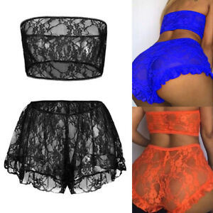 Sexy Women Lace Lingerie Nightwear Underwear G-string Babydoll Sleepwear Bra Set