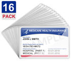 16 Pack - Medicare Card Holder Protector Sleeves - Clear Vinyl Credit Card Cover